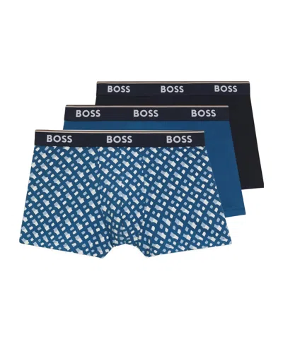 Hugo Boss Casual Boxer Briefs In Blue