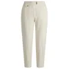 Hugo Boss Casual Trousers In Stretch-cotton Satin