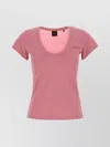 Hugo Boss Casual Cotton T-shirt Short Sleeves In Pink