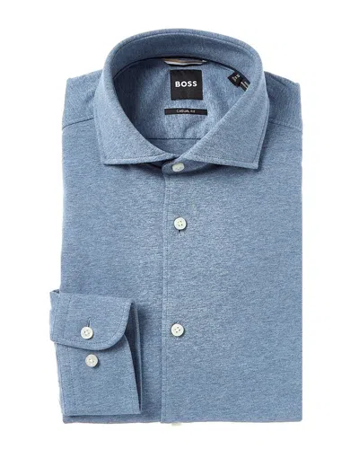 Hugo Boss Casual Fit Dress Shirt In Blue