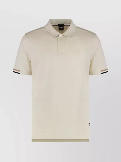 HUGO BOSS CASUAL SHORT SLEEVE POLO WITH RIBBED CUFFS