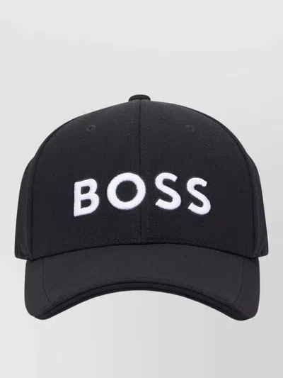 Hugo Boss Casual Visor Cap Soft Fabric Design In Black