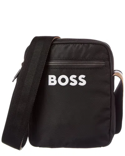 Hugo Boss Catch 3.0 Ns Zip Crossbody In Black