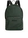 Hugo Boss Catch Logo-patch Backpack In Purple