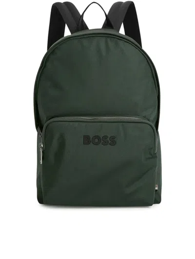 Hugo Boss Catch Logo-patch Backpack In Black