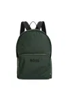 Hugo Boss Catch Logo-patch Backpack In Black