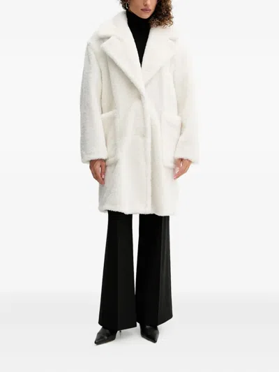 Hugo Boss Boss Women Catedy Synthetic Fur Coat In White