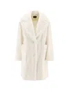 Hugo Boss Catedy Synthetic Fur Coat In White