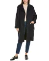 Hugo Boss Cattina Wool-blend Coat In Blue