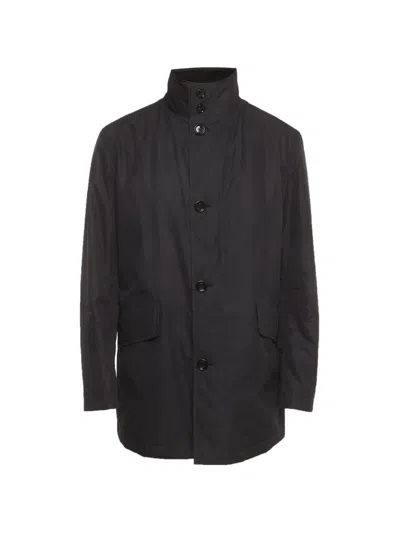 Pre-owned Hugo Boss Caylen Button-up Coat In Blue
