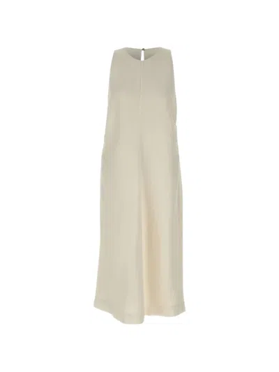 Hugo Boss C-delinna Flared Dress In Neutral