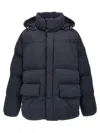Hugo Boss Water-repellent Puffer Jacket With Double B Monogram In Blue