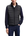 Hugo Boss Boss Darolan Water Repellent Quilted Vest In Black