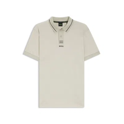 Hugo Boss Poloshirt Mit Logo-detail In Gray