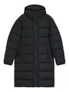 Hugo Boss Mens Black Hooded Padded Shell Coat In Black