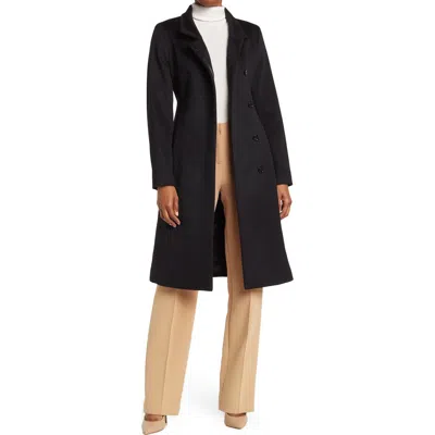 Hugo Boss Cetiva Belted Wool Coat In Blue