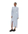 HUGO BOSS CHAIN-PRINT DRAPED DRESS