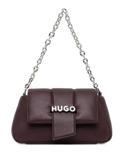Hugo Boss Chain-strap Quilted Shoulder Bag In Brown