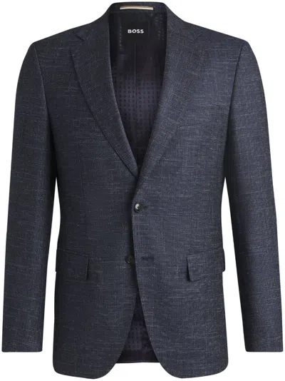 Hugo Boss Chambray Blazer In Blau