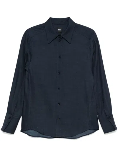 Hugo Boss Chambray Shirt In Blue