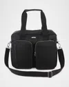 Hugo Boss Changing Bag W/ Silicone Logo-print In Black