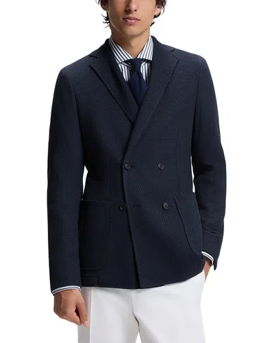 Hugo Boss C-hanry Double Breasted Sportcoat In Blue