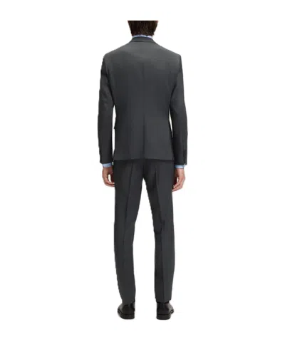 Hugo Boss Charcoal Suit In Gray