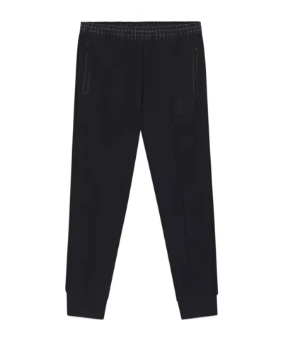 Hugo Boss Check Belted Track Pants In Black