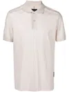 Hugo Boss Check-pattern Cotton Polo Shirt In Neutrals