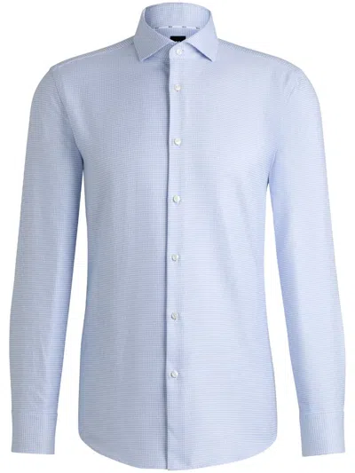 HUGO BOSS CHECK-PATTERN COTTON SHIRT