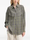 Hugo Boss Boss Orange Bostaffa Metallic Plaid Woven Shirt In Gray