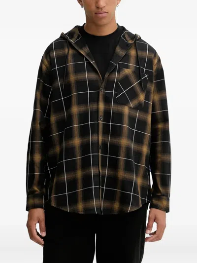 HUGO BOSS CHECK-PRINT SHIRT JACKET