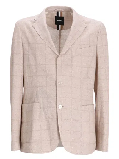 Hugo Boss Kariertes Sakko In Neutral