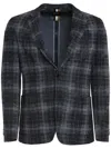 Hugo Boss Checked Blazer In Blue