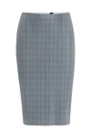 Hugo Boss Women's Checked Pleated Pencil Skirt In Patterned