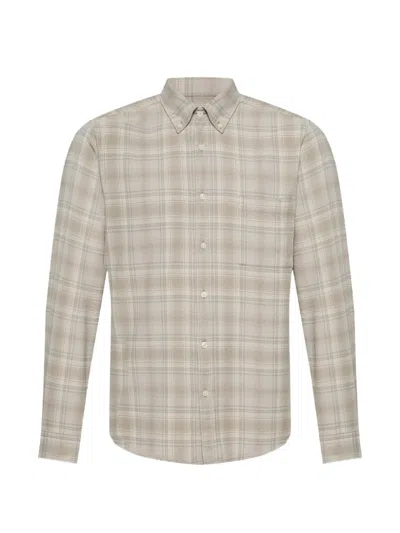 Hugo Boss Checked Pocket Shirt In Neutral