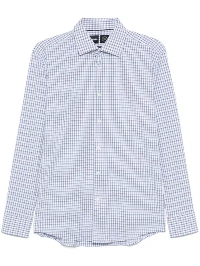 Hugo Boss Checked Shirt In White