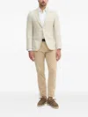 Hugo Boss Checked Single-breasted Blazer In Gray