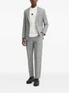 Hugo Boss Checked Single-breasted Suit In Gray