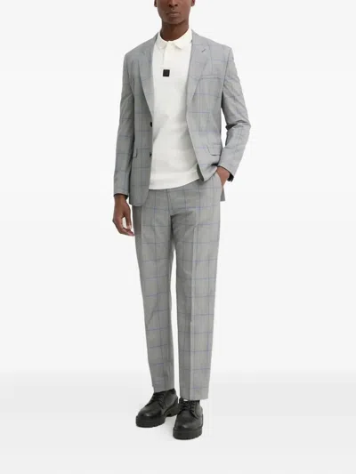 HUGO BOSS CHECKED SINGLE-BREASTED SUIT