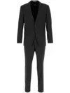 Hugo Boss Checked Single-breasted Suit In Grey