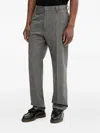 Hugo Boss Checked Suit Trousers In Gray