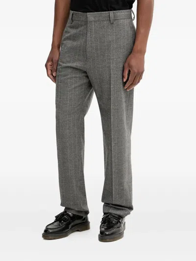 Hugo Boss Checked Suit Trousers In Gray