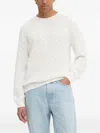 Hugo Boss Checked Sweater In White