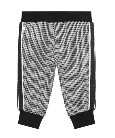 Hugo Boss Checked Sweatpants In Gray