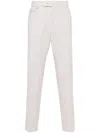 Hugo Boss Checked Tailored Trousers In Neutrals