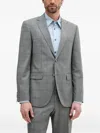 Hugo Boss Boss Prince Of Wales Checked Jacket In Brown