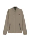 Hugo Boss Check-pattern Bomber Jacket In Brown