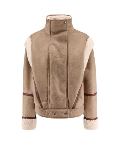 Hugo Boss Cheerlea Eco-shearling Jacket In White