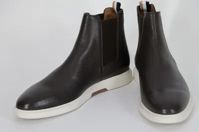 Pre-owned Hugo Boss Chelsea Boots, Mod. Randy_cheb_gr, Size Eu 44 / Us 11, Dark Brown